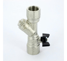 Кран шаровой BUGATTI Indiana 741 3/4″ ДУ-20 PN-20 фильтр, стандартнопроходной, внутренняя резьба, управление ручка-бабочка
