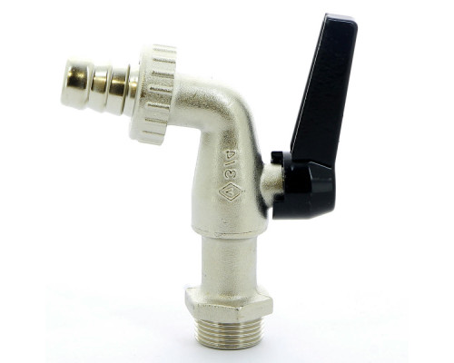Кран шаровой BUGATTI Alaska 689 3/8″ ДУ-10 PN-16 наружная резьба, садовый, управление ручка-рычаг