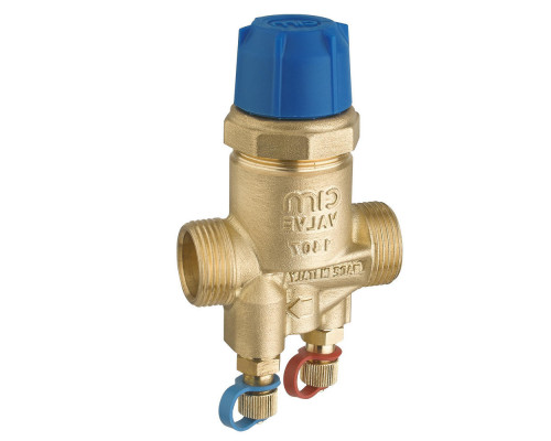 Клапан балансировочный Cimberio 717HF 1/2" Dn-10 PN-25 автоматический, расход 87-350 л/ч, наружная резьба, с измерительными ниппелями, латунь CR
