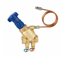 Клапан балансировочный Cimberio 718HP 3/4″ Dn-20 PN-25 автоматический, перепад давления 20-60 кПа, внутренняя резьба, c импульсной трубкой, латунь CR