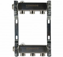 Коллектор стальной ROMMER RMS-4401 для радиаторной разводки, 3 выхода