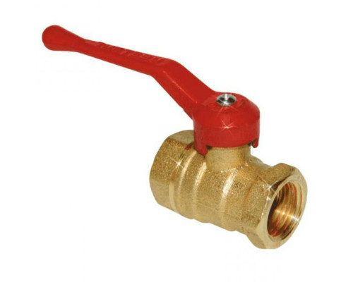 Кран шаровой Цветлит 11Б27п7 М/М 1/2″ ДУ-15 PN-16 стандартнопроходной муфтовый, внутренняя/внутренняя резьба, управление ручка-рычаг, корпус - латунь