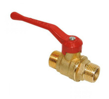 Кран шаровой Цветлит 11Б27п7 Ц/Ц 1/2″ ДУ-15 PN-16 стандартнопроходной муфтовый, наружняя/наружняя резьба, управление ручка-рычаг, корпус - латунь