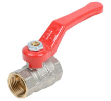 Кран шаровой Dist Стандарт 1/2″ ДУ-15 PN-40 полнопроходной, латунь никелированная, присоединение внутренняя резьба/внутренняя резьба, управление ручка-рычаг