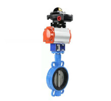 Затвор дисковый поворотный G50-G40-EPDM DN80 PN-16, чугун, с пневмоприводом DA-083 и БКВ APL-410N EX