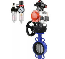 Затвор дисковый поворотный 1332N-2W-Fb-H DN50 PN-16, корпус - чугун G50, диск - AISI 316L, NBR, с пневмоприводом SA-083, пневмораспределителем 4M310-08 24V, БКВ APL-410N EX, ручным дублером HDM-2 и БПВ AFC2000 в городе