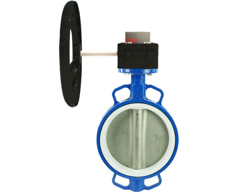 Затвор дисковый поворотный WCB-316L-VITON DN150 PN-16, корпус - 09Г2С, диск - нержавеющая сталь, VITON, с редуктором HGB-2 с индикатором положения