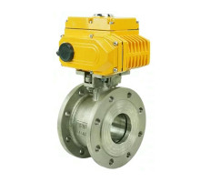 Кран шаровой BV3232P-FP-Fb ДУ-50 PN-16, корпус - сталь 316, уплотнение - PTFE, полнопроходной, межфланцевый с электроприводом-008 220В с датчиком обратной связи и входным управляющим сигналом 4-20 мА