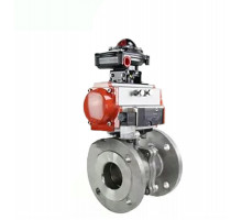 Кран шаровой BV3232P-2PC-FP-F-H ДУ-250 PN-16 фланцевый, полнопроходной, двухсоставной, корпус - нержавеющая сталь AISI 316, уплотнение - PTFE, с пневмоприводом DA-210 и БКВ APL-510N-EX