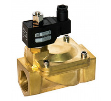 Клапан электромагнитный Dendor Vp-IA-no-V-Z2-B Dn-25 PN-10 корпус латунь, муфтовый, непрямого действия, внутреняя резьба 1, нормально открытый(НО), уплотнение - VITON, катушка 220B