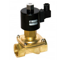 Клапан электромагнитный Dendor Vz-DA-no-V-Z2-B Dn-25 PN-10 корпус латунь, муфтовый, прямого действия, внутреняя резьба 1, нормально открытый(НО), уплотнение - VITON, катушка 220B