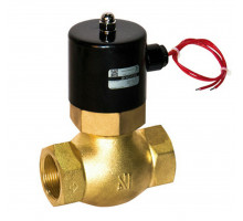 Клапан электромагнитный Dendor Vg-IA-nc-P-Z2-B Dn-15 PN-10 корпус латунь, муфтовый, непрямого действия, внутреняя резьба 1/2, нормально закрытый(НЗ), уплотнение - PTFE, катушка 220B
