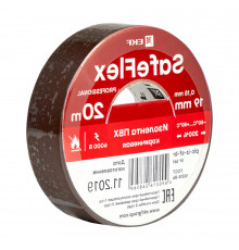 Изолента EKF SafeFlex ПВХ 0,15х19 мм, L=20 м, коричневый