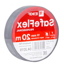 Изолента EKF SafeFlex ПВХ 0,15х19 мм, L=20 м, серо-стальная