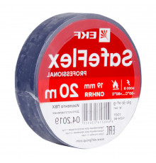 Изолента EKF SafeFlex ПВХ 0,15х19 мм, L=20 м, синяя