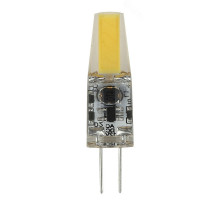 Лампа светодиодная ЭРА STD JC-12V 10 мм мощность - 1.5 Вт, цоколь - G4, световой поток - 120 лм, цветовая температура - 4000 К, нейтральный белый, форма - капсульная