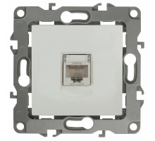 Розетка ЭРА серия 12 12-3107 информационная RJ45, для скрытой установки, IP20, цвет - белый