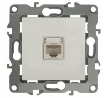 Розетка ЭРА серия 12 12-3107 информационная RJ45, для скрытой установки, IP20, цвет - слоновая кость