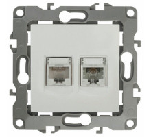 Розетка ЭРА серия 12 12-3109 комбинированная RJ45+RJ11, для скрытой установки, IP20, цвет - белый