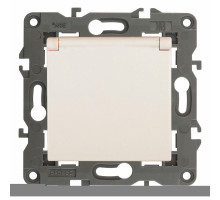 Розетка ЭРА Elegance 14-2103 2P+E Schuko со шторками с крышкой, 16A-250В, 1-местная, для скрытой установки, с заземлением, IP20, цвет - слоновая кость