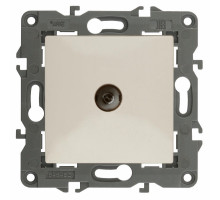 Розетка ЭРА Elegance 14-3102 TV проходная, для скрытой установки, IP20, цвет - слоновая кость