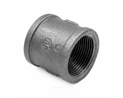 Муфта чугунная прямая резьбовая Fittex PLUS 2 1/2″ ДУ-65 Ру-16, внутренняя резьба, без покрытия