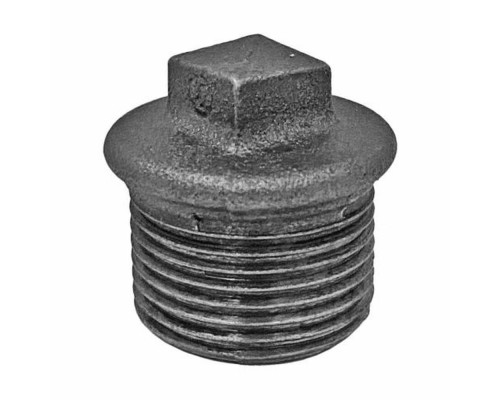 Заглушка чугунная резьбовая Fittex PLUS НР 1 1/2″ ДУ-40 Ру-16, наружная резьба, без покрытия