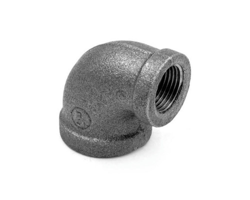 Угольник переходной Fittex PLUS 1″х3/4″ ДУ-25х20 Ру-16, 90гр ВР/ВР, чугунный резьбовой, без покрытия