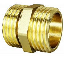Ниппель LD Pride LD.65.501 1 1/4″ Ду-32 НР-НР латунь