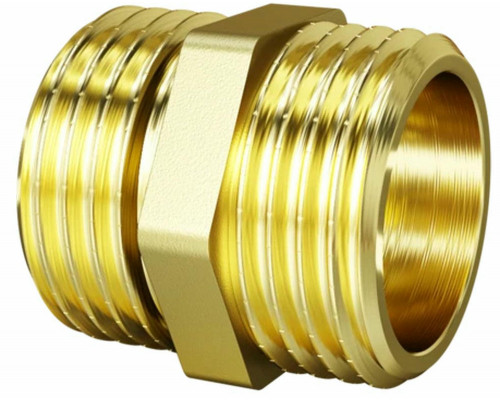 Ниппель LD Pride LD.65.501 1 1/4″ Ду-32 НР-НР латунь