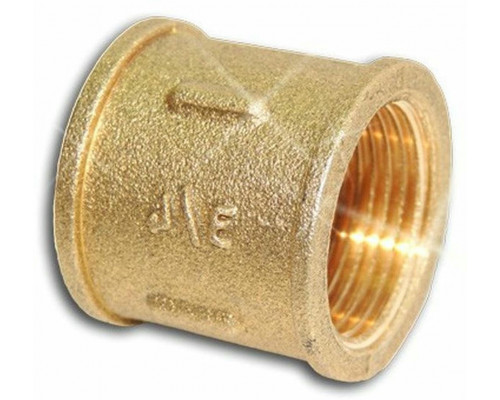 Муфта равнопроходная ЦВЕТЛИТ ZW50046 3/4" Ду-20 Ру-16 корпус-латунь, ВР