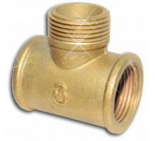 Тройник муфто-цапковый ЦВЕТЛИТ ZW50081 1/2" Ду-15 Ру-16 корпус-латунь, равнопроходной, внутренняя/НР