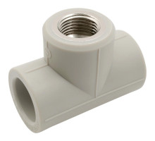 Тройник FV-Plast Dn20х1/2″ Ру-10 комбинированный, присоединение - ВР/пайка, полипропиленовый
