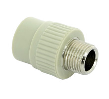 Муфта FV-Plast FV AQUA 215 Dn20х1/2″ Ру-36 полипропиленовая, сварка-НР, серая