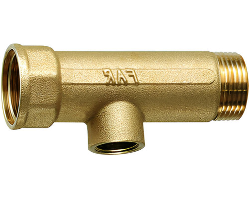 Коллектор нерегулируемый FAR FK 3610 ДУ-25-1х1/2″ PN-10, наружная/внутренняя резьба с 1-м выходом ДУ-15, выход внутренняя резьба, проходной, корпус Dzr латунь