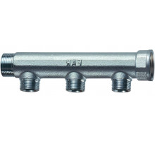 Коллектор нерегулируемый FAR FK 3650 ДУ-32-3х1/2″ PN-10, наружная/внутренняя резьба с 3-мя выходами ДУ-15, выходы внутренняя резьба, проходной, корпус латунь
