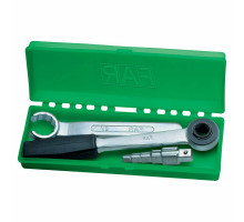 Набор ключей FAR FD 7405 накидной ключ для гаек 27 мм + трещоточный гаечный ключ для штуцеров 3/8″ 1/2″ 3/4″