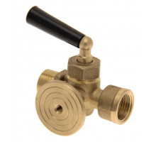 Кран шаровой FAR FS 2560 1/2″ НР-ВР ДУ-15 PN-16, прямой, с фланцем д/манометра