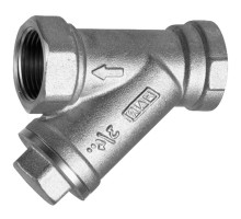 Фильтр сетчатый FAR FA 2390 3/4” Ду-20 Ру-25 ВР-ВР, латунный, размер фильтрующей сетки 300 мкм, хромированный, косой