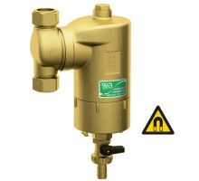 Грязеуловитель FAR FA 2216 Ду-1″ Ру-10 с поворотным соединением, с магнитными концовками, под медные трубы 28мм