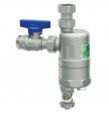 Грязеуловитель FAR CompactFAR FA 2274 Ду-3/4″ Ру-10 с магнитными вставками, шаровым краном, накидная гайка
