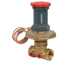 Клапан балансировочный Giacomini R206C 3/4″ Dn-20 PN-16 автоматический, KVS=3,49, В/Р муфтовый, с импульсной трубкой, без ниппелей, латунь