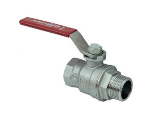 Кран шаровой Giacomini R854L 1″ ДУ-25 PN-28 полнопроходной, хромированный, внутренняя/наружная резьба, ручка-рычаг (R854LX025)