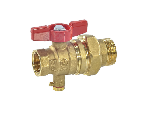 Кран шаровой для термодатчика Giacomini R859T 3/4″ ДУ-20x25 PN-35 полнопроходной, латунный, внутренняя резьба-американка, ручка-бабочка