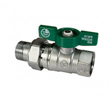 Кран шаровой Giacomini R259W 1 1/4″ ДУ-32 PN-35 стандартнопроходной, хромированный, внутренняя/наружная резьба, ручка-бабочка (R259WX029)