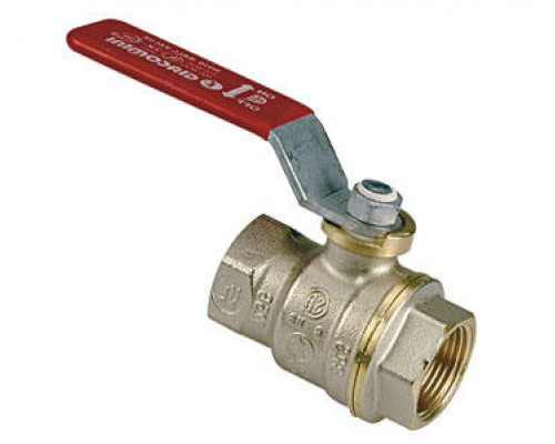 Кран шаровой Giacomini R910 1/2″ ДУ-15 PN-42 полнопроходной, никелированный, внутренняя резьба, ручка-рычаг (R910X023)