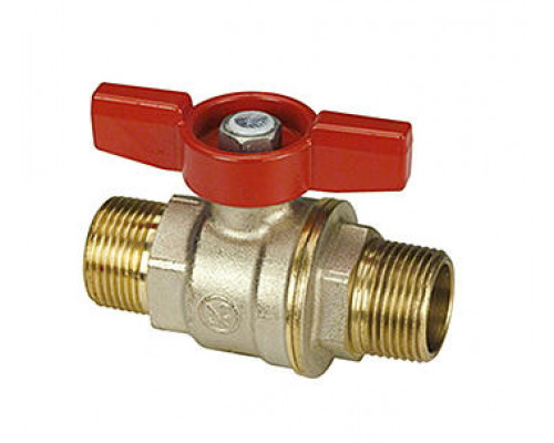 Кран шаровой Giacomini R913 1 1/4″ ДУ-32 PN-35 полнопроходной, никелированный, наружная резьба, ручка-бабочка (R913X026)