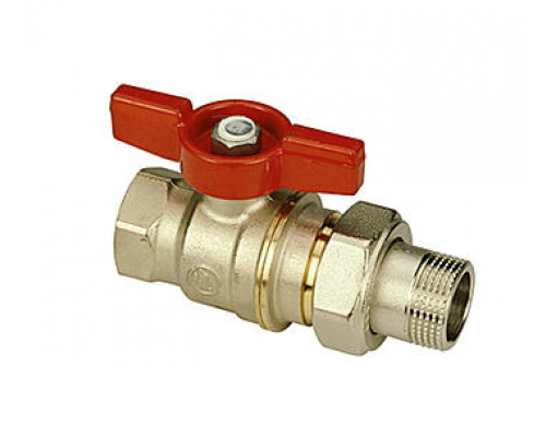 Кран шаровой Giacomini R919 3/4″ ДУ-20 PN-42 полнопроходной, никелированный, внутренняя/наружная резьба, ручка-бабочка (R919X005)