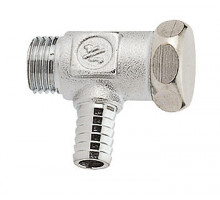 Кран шаровой со спускным устройством Giacomini R65D 3/8″ ДУ-10 PN-10 стандартнопроходной, хромированный, наружная резьба/штуцер, под ключ (R65DX012)