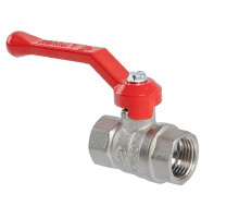 Кран шаровой ГАЛЛОП Стандарт 220 никель 1/2″ ДУ-15 Py40 ВР-ВР полнопроходной, управление ручка-рычаг, корпус - латунь